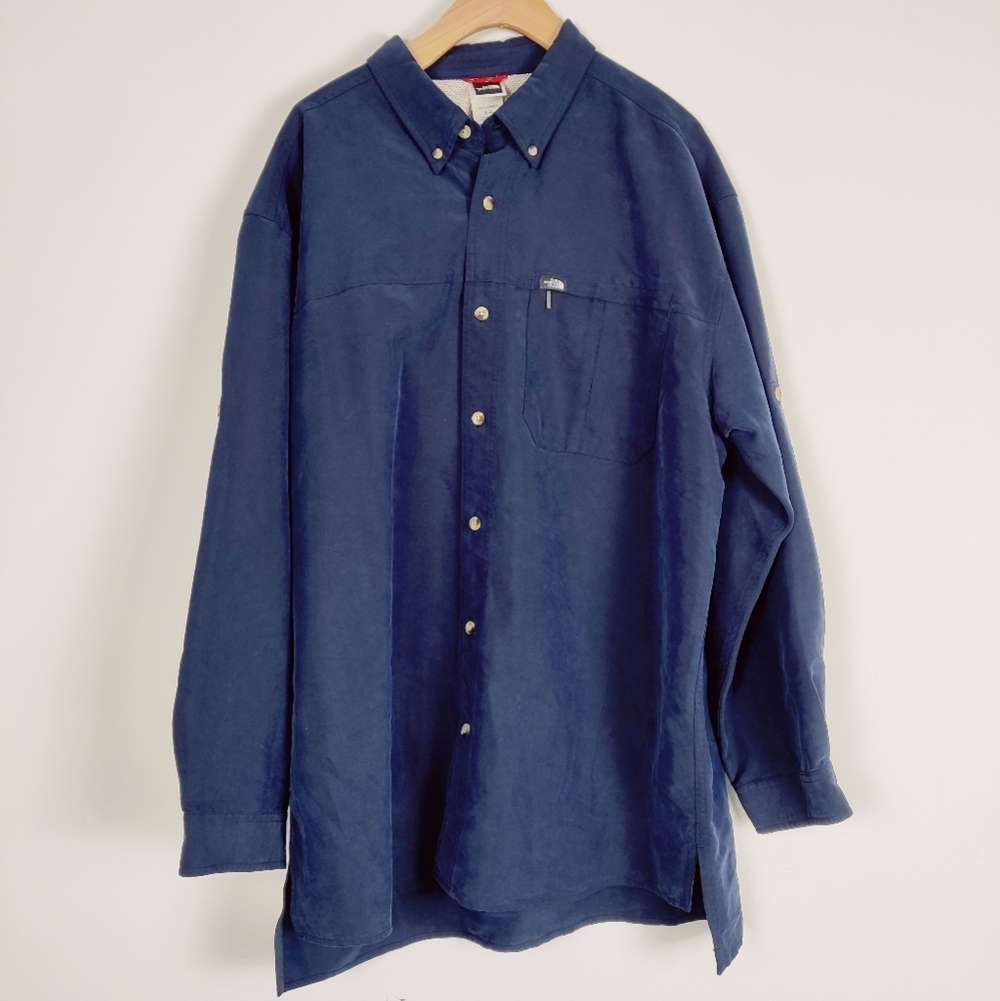 The North Face Men's Button Down Shirt Dark Blue Size Large NEW Gorpcore Outdoor
